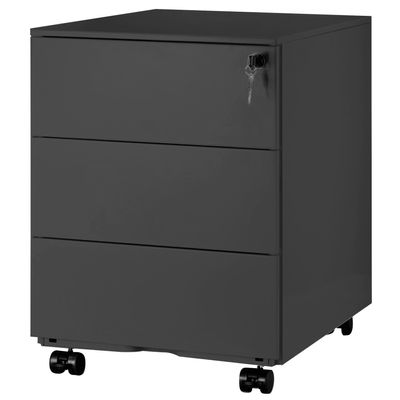 3700339880836-Caisson mobile métallique monobloc - H50 x L42 x P56,5 cm - 3 tiroirs - anthracite--0