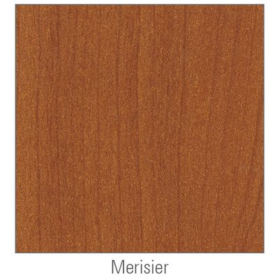 3253310150102-Bureau droit IDRA - Vague à gauche - L160 cm - Pieds anthracite - plateau imitation Merisier--3