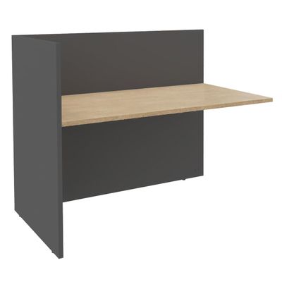 3253310241763-Banque d'accueil Module de départ haut OLA - L162,5 x H112 x P82,5 cm - structure carbone, plateau ch