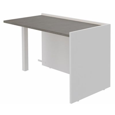 3253310403031-Banque d'accueil Retour direct bas OLA - L82,5 x H75,5 x P62,5 cm - structure blanc perle, plateau chê--0