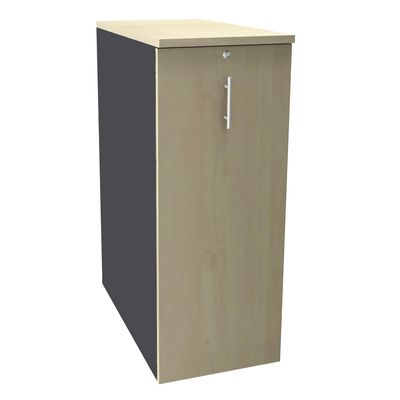 3253310171022-Caisson TOWER - L44 x H114 x P80 cm - 3 tablettes + 1 support DS réglable - structure anthracite - dessus et façade --0