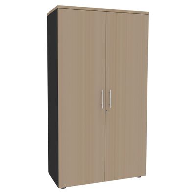 3253310174610-Armoire haute IDRA/DUAL - H180 x L80 x P47 - 2 portes - Corps anthracite - Portes et dessus imitation C--0