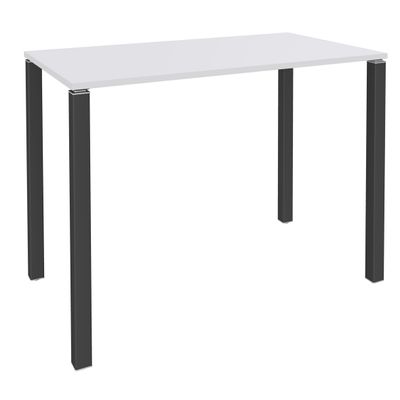 3253310166554-Table Lounge 4 pieds - L140xH105xP80 cm - Pied carbone - plateau blanc perle--0