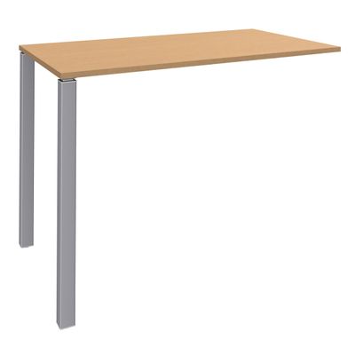 3253310166097-Table Lounge - L120xH105xP60 cm - 2 Pieds alu - plateau imitation hêtre--0