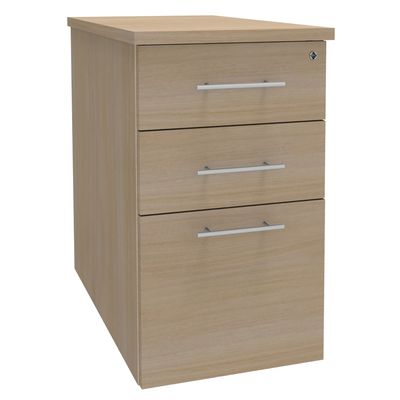 3253310175747-Caisson bout de bureau IDRA/DUAL - L43 x P80 cm - Imitation Chêne clair--0