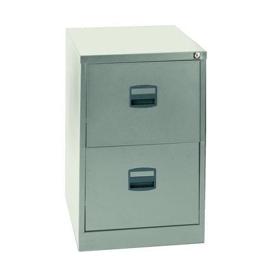 0000791450688-Classeur métallique monobloc professionnels - 2 tiroirs - H71 x L41 x P62 cm - beige--0