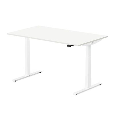 3760350281111-Bureau électrique UGO - L140x80cm - pieds blancs - plateau blanc laqué--1