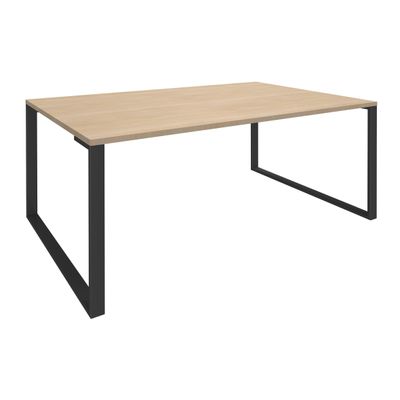 3253310171862-Bureau LOFTER Manager - L180 x P100 x H72,5 cm - sans console - pieds carbone - plateau imitation chên--0