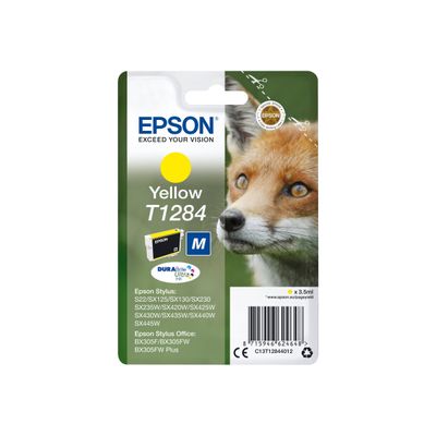 8715946465401-Epson T1284 Renard - jaune - cartouche d'encre originale-Avant-0
