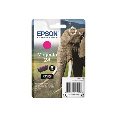 8715946519142-Epson 24 Eléphant - magenta - cartouche d'encre originale-Avant-0