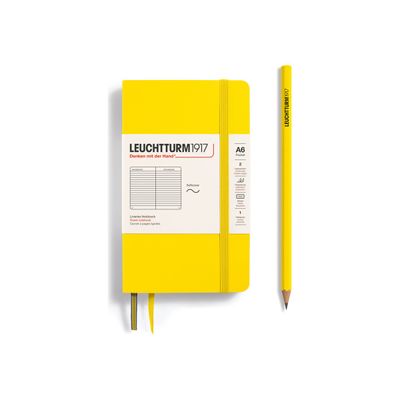 4004117495168-Leuchtturm1917 - Carnet de notes souple A6 - ligné - jaune citron-Avant-0