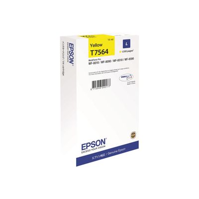 8715946540177-Epson T7564 - jaune - cartouche d'encre originale-Angle gauche-0