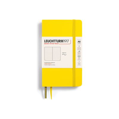 4004117495175-Leuchtturm1917 - Carnet de notes souple A6 - pointillés - jaune citron-Avant-0