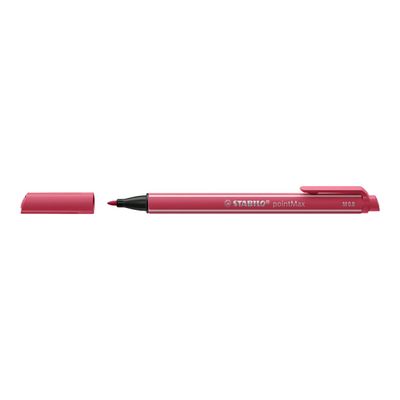4006381581493-STABILO pointMax - Feutre d'écriture - pointe moyenne - rouge grenadine-Angle gauche-0