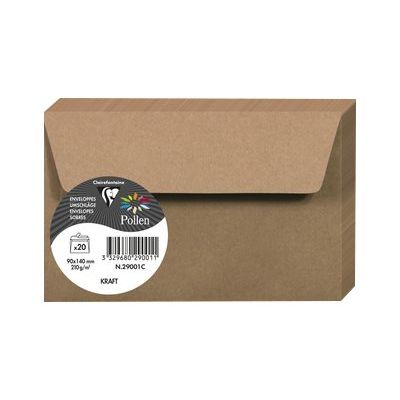 3329680290011-Pollen - 20 Enveloppes - 90 x 140 mm - 135 g/m² - kraft-Angle droit-0