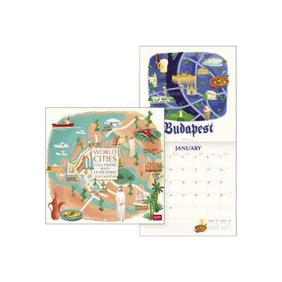 8051128759334-Legami - Calendrier mensuel 2024 - 30 x 29 cm - villes du monde-Avant-0