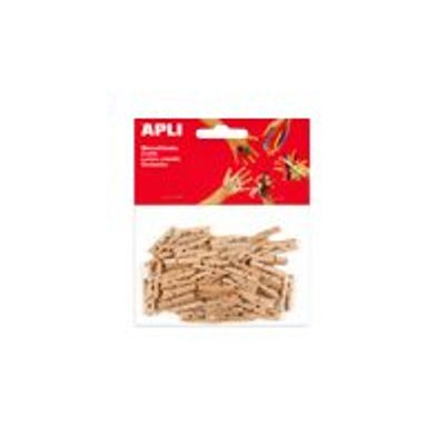 8410782134787-Apli - 45 mini pinces bois - naturel-Avant-0