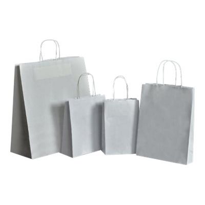 3135250985597-50 Sacs cadeau kraft - poignées torsadées - 32 cm x 12 cm x 44 cm - blanc-Avant-0