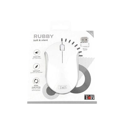 3303170095232-T'nB Rubby - souris sans fil silencieuse - blanc-Avant-6