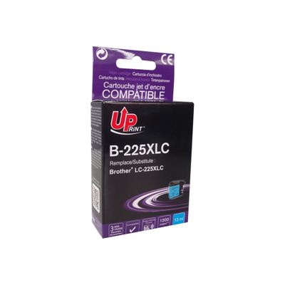 3584770889531-Cartouche compatible Brother LC225XL - cyan - Uprint-Angle gauche-0