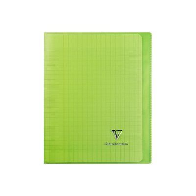 3037929514032-Clairefontaine Koverbook - Cahier polypro 17 x 22 cm - 96 pages - grands carreaux (Seyes) - vert-Avant-0