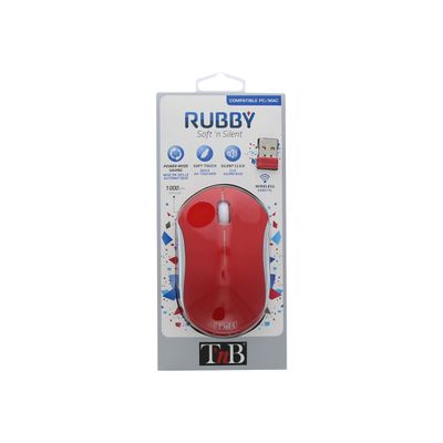 3303170095201-T'nB Rubby - souris sans fil - silencieuse - rouge-Avant-5
