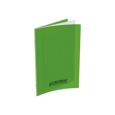 3020120203942-Conquérant Classique - Cahier polypro 17 x 22 cm - 96 pages - grands carreaux (Seyes) - ve-Angle gauche-0