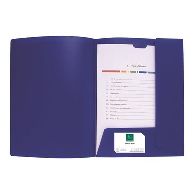 3130631435029-Exacompta Kreacover - 30 Chemises de présentation personnalisables - A4 - bleu-Avant-1