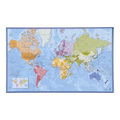 3135251359090-Viquel - Sous-main Monde - 59,8 x 36,5 cm - polychlorure de vinyle (PVC)-Avant-0