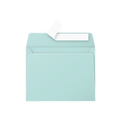 3329680553314-Pollen - 20 Enveloppes - 90 x 140 mm - 120 g/m² - vert jade-Avant-0