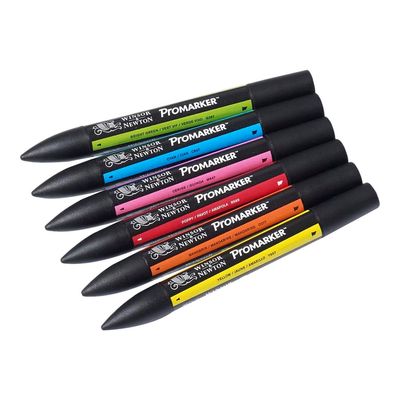 884955070352-ProMarker - Pack de 6 marqueurs double pointe - tons vibrants-Angle gauche-1