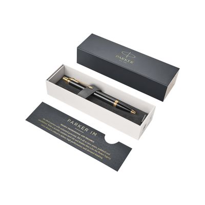 3501179316666-Parker IM - Stylo à bille noir/or - encre bleue-Angle droit-4