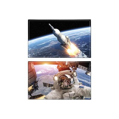 3135251383316-Viquel Fantaisie Espace - Sous-main - 59,5 x 36,2 cm - PVC - disponible en différents coloris-Avant-0