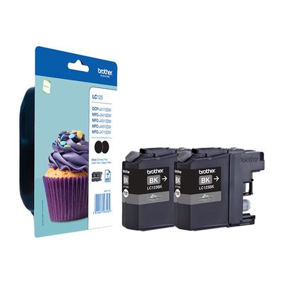 5014047563164-Brother LC123 - Pack de 2 - noir - cartouche d'encre originale-Angle gauche-1
