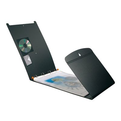 3130630561347-Exacompta Exactive Exashow - Portes-vues rechargeable - 50 vues - 5 positions - A3 - noir-Angle droit-2