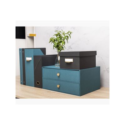 3130630306030-Exacompta OfficeByMe - Module de classement 2 tiroirs - pour A4+ - bleu canard-Angle droit-4