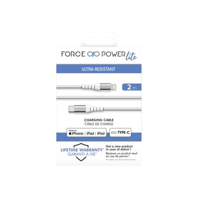 3571211456063-Bigben - câble de charge et de synchronisation USB/Connectique Lightning - 2 m - blanc-Avant-2