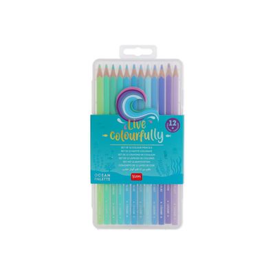 8053610785906-Legami Live Colourfully - 12 crayons de couleur - couleurs assorties-Avant-0