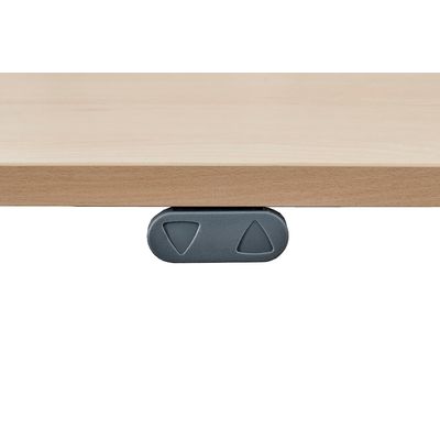 3253310160224-Bureau LEVEL - Bureau éléctrique - L120 - pied blanc - plateau Blanc perle--2