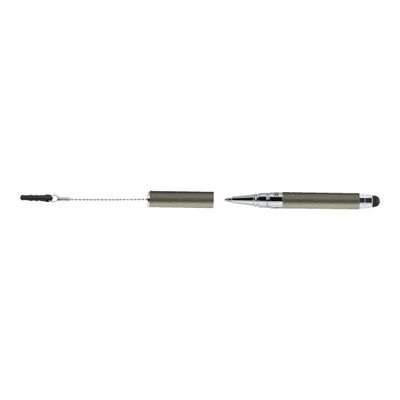 4014421312549-ONLINE i-charm - Stylo à bille - encre bleue - moyen - corps métal gris-Angle gauche-0