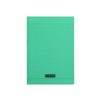3210330182551-Calligraphe 8000 - Cahier polypro A4 (21x29,7cm) - 140 pages - grands carreaux (seyès) - vert-Avant-0