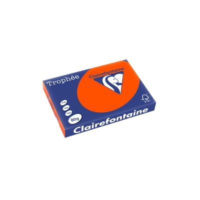 3329680188301-Clairefontaine Trophée - Papier couleur - A3 (297 x 420 mm) - 80 g/m² - Ramette de 500 fe-Angle gauche-0