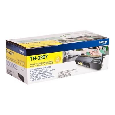4977766735049-Brother TN326 - jaune - cartouche laser d'origine-Angle gauche-1