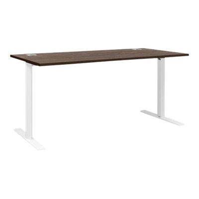 2012349337608-Bureau - YES ! - 160 cm - pieds fixes blancs - Chêne royal-Angle gauche-0