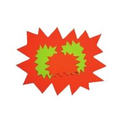 3270241169102-Apli Agipa - 10 éclatés fluo effaçables - jaune/orange - 12 x 16 cm-Avant-0