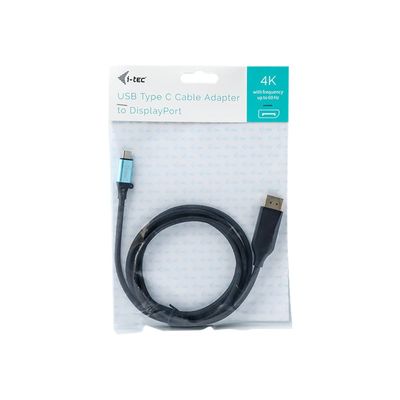 8595611703317-i-Tec - Câble DisplayPort - USB-C (M) pour DisplayPort (M) - Thunderbolt 3 - 2 m - support 4K-Avant-3