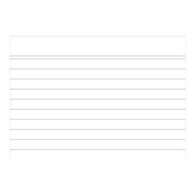 3130638108001-Exacompta - 40 Packs de 100 Fiches Bristol - A7 - lignées - non perforées - blanc-Gros plan-2