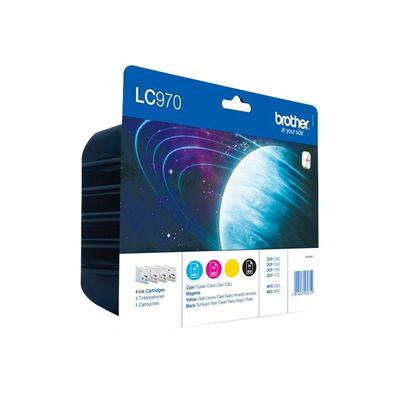 5014050000007-Brother LC970 - Pack de 4 - noir, cyan, magenta, jaune - cartouche d'encre originale-Angle gauche-2