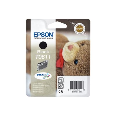 8715946371405-Epson T0611 Ourson - noir - cartouche d'encre originale-Avant-1