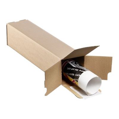 0404051105750-Tube d'expédition carré - 10,5 cm x 10,5 cm x 70 cm - Torraspapel-Angle gauche-0
